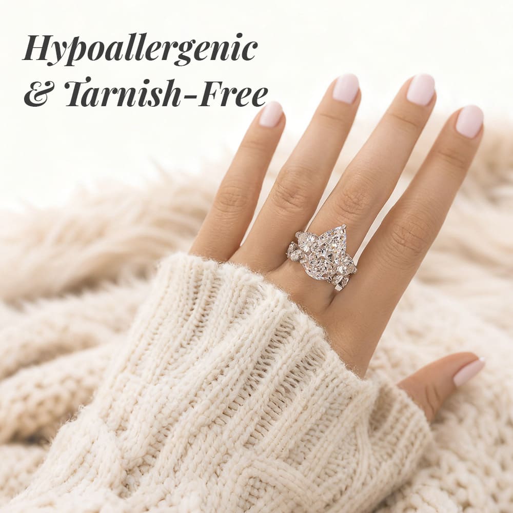 Teardrop Glimmer Ring Set