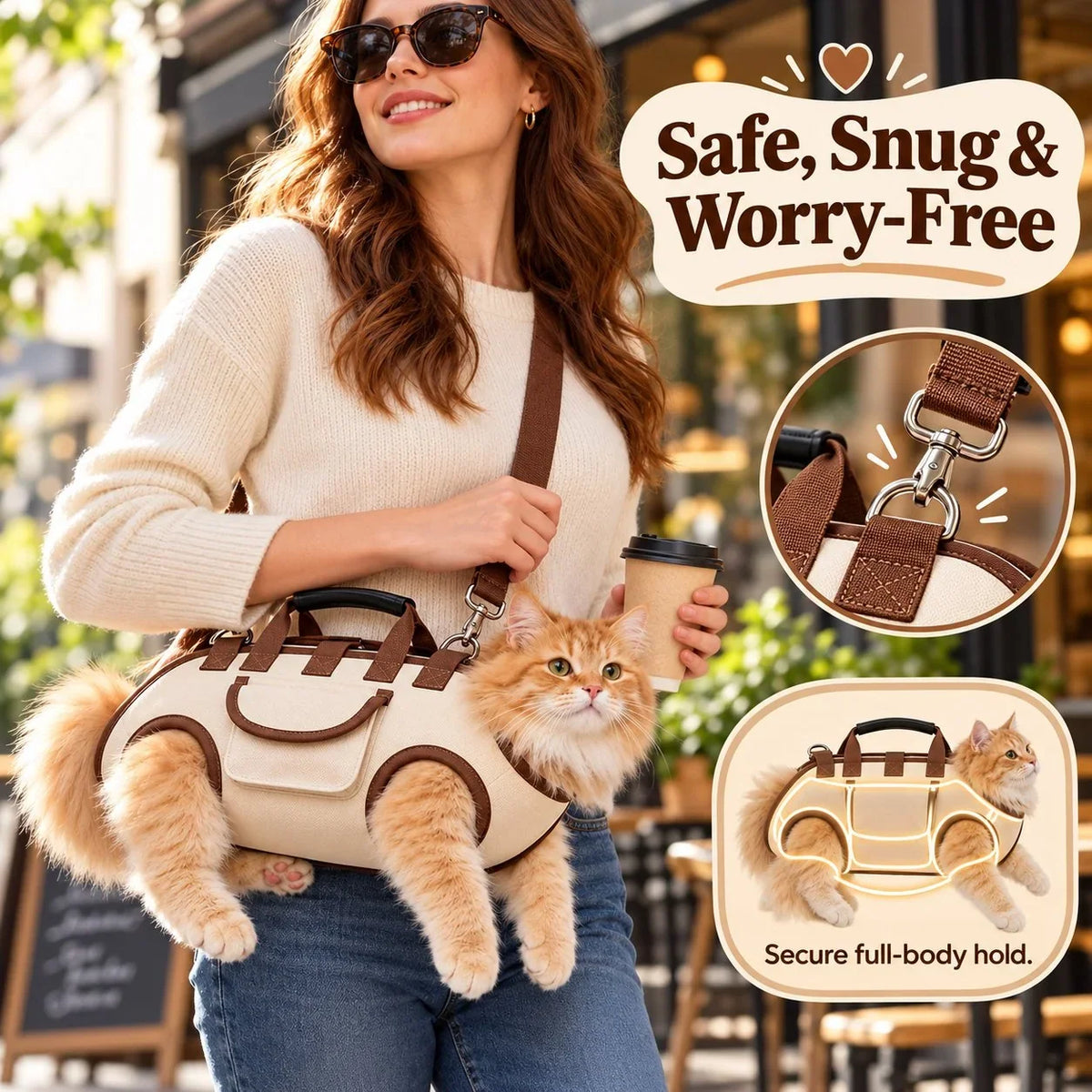 Hands-Free Pet Sling & Harness Carrier – product view 11