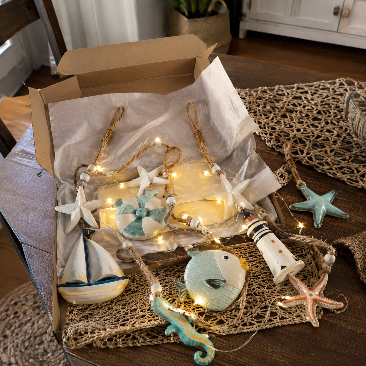 Seaside Glow set and lights freshly unboxed