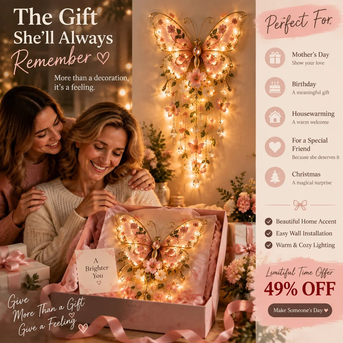 🔥Last Day 49%🦋Butterfly Garden Light - 31.5-Inch