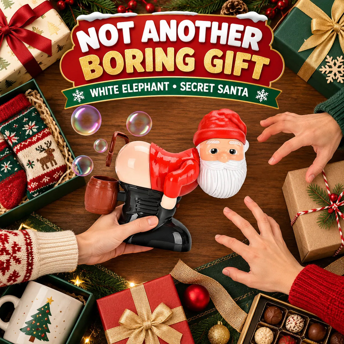 Farting Santa Bubble Machine with Lights & Music