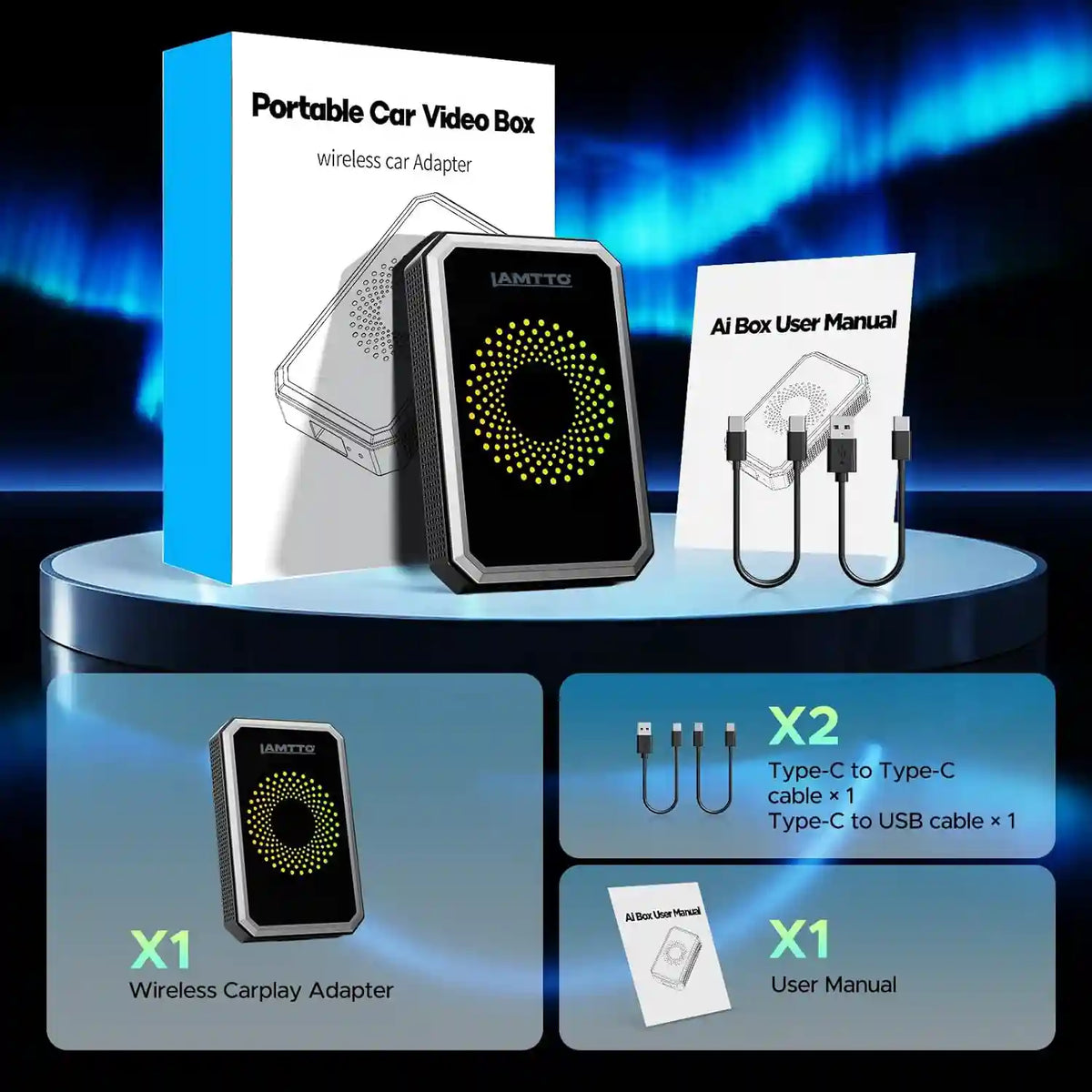 Plug-and-Play Streaming with 3-in-1 Wireless CarPlay Adapter