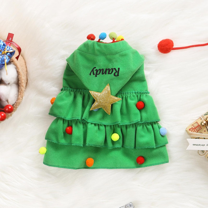 Personalized Christmas Pet Cape