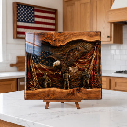 🔥Free Shipping Today-Handcrafted Veteran Memorial Display Boards