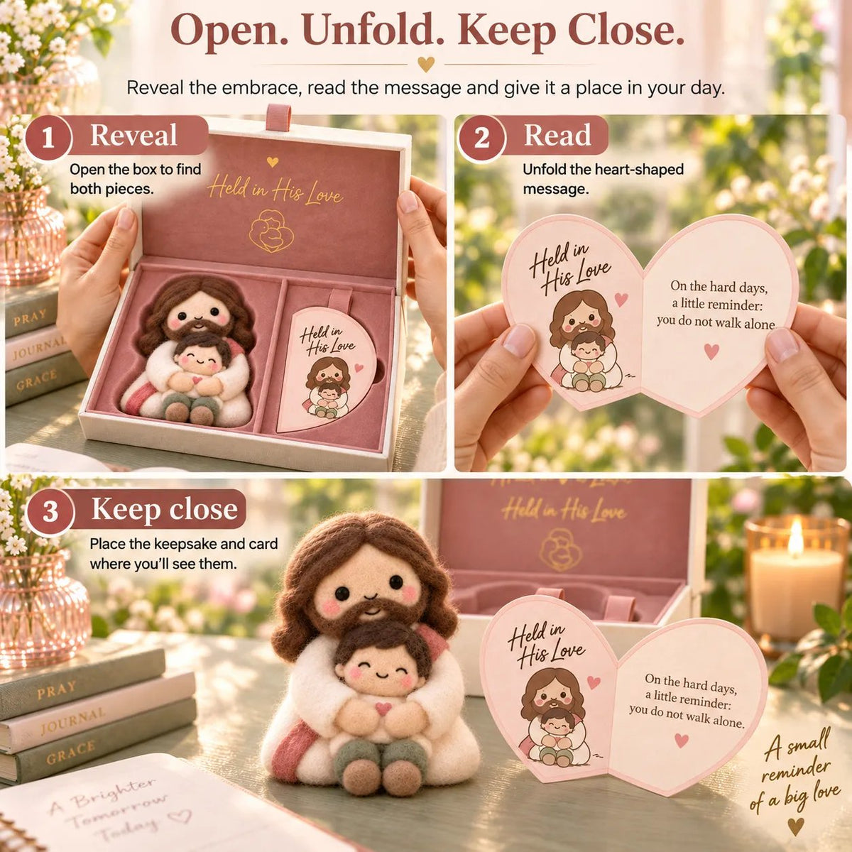 Faith & Meaning | 6 Heartfelt Felt Keepsake Designs with Message Cards ✝️ (✨Buy 2 Free Shipping)