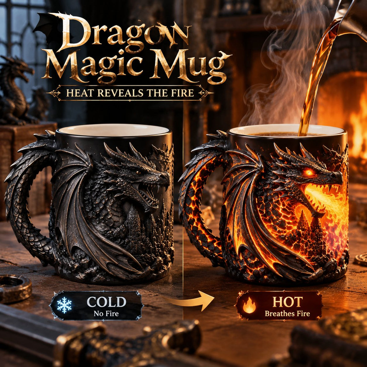 Dragonfire 3D Heat-Reveal Magic Mug – product view 2