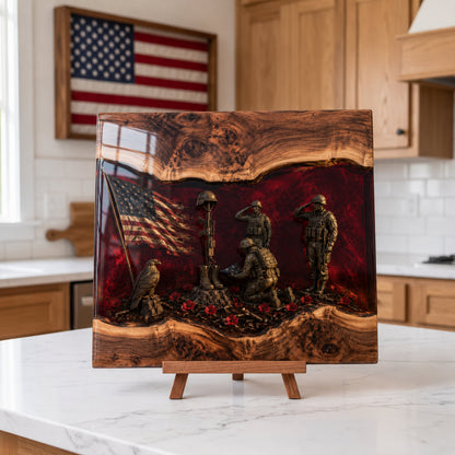🔥Free Shipping Today-Handcrafted Veteran Memorial Display Boards