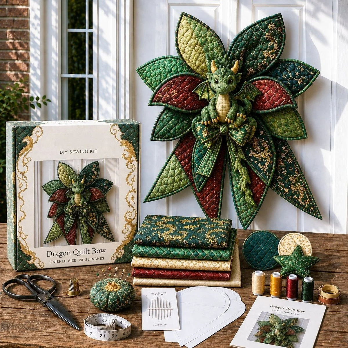 🔥LAST DAY 50% OFF - 🎀 Beginner-Friendly Oversized Quilted Bow Sewing Kit