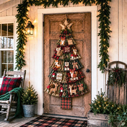 🔥 SPECIAL OFFER |🎄Beginner-Friendly DIY Oversized Patchwork Christmas Tree Door Hanging Kit💕