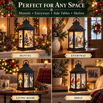 Interchangeable Crystal Lantern – Light-Up Holiday Decor