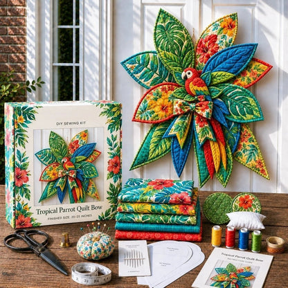 🔥LAST DAY 50% OFF - 🎀 Beginner-Friendly Oversized Quilted Bow Sewing Kit