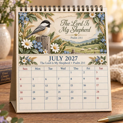 🔥 SPECIAL OFFER |✝️ 3D Christian Calendar 2027 | 12 Scripture Designs with Nature Scenes, Birds & Flowers for Faith-Filled Homes & Meaningful Gifts 🎁