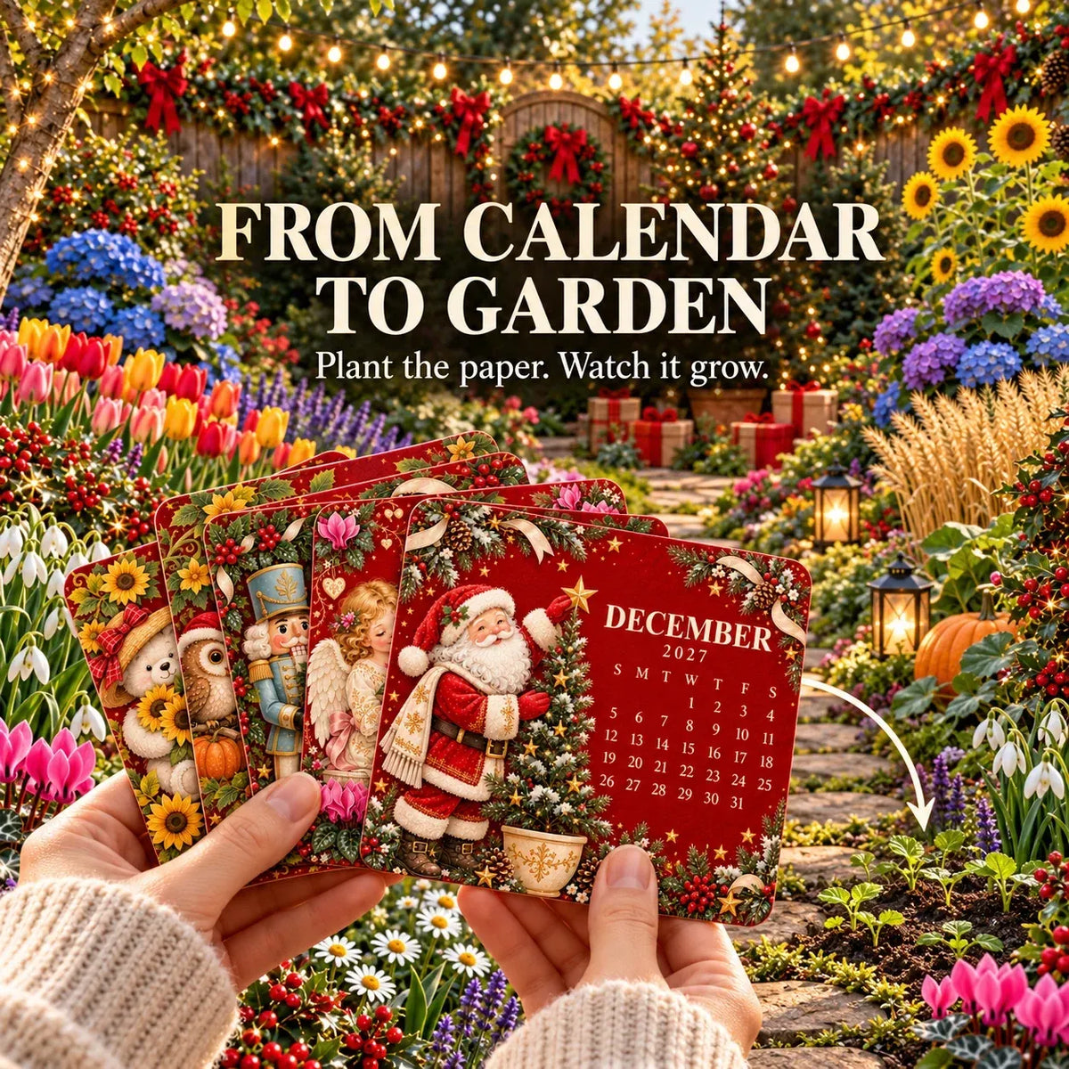 🎄🌱 Christmas Limited Edition – Eco-Friendly Plantable “Timeless” Seed Calendar 2027 🌸🌿