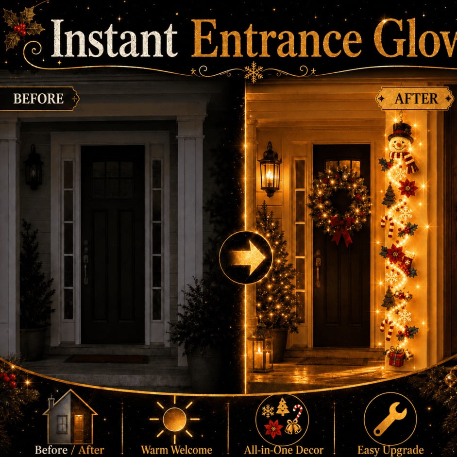 ⏳ Last Day 70% OFF – 🎄 Glowing Christmas Door Hanger