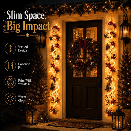⏳ Last Day 70% OFF – 🎄 Glowing Christmas Door Hanger