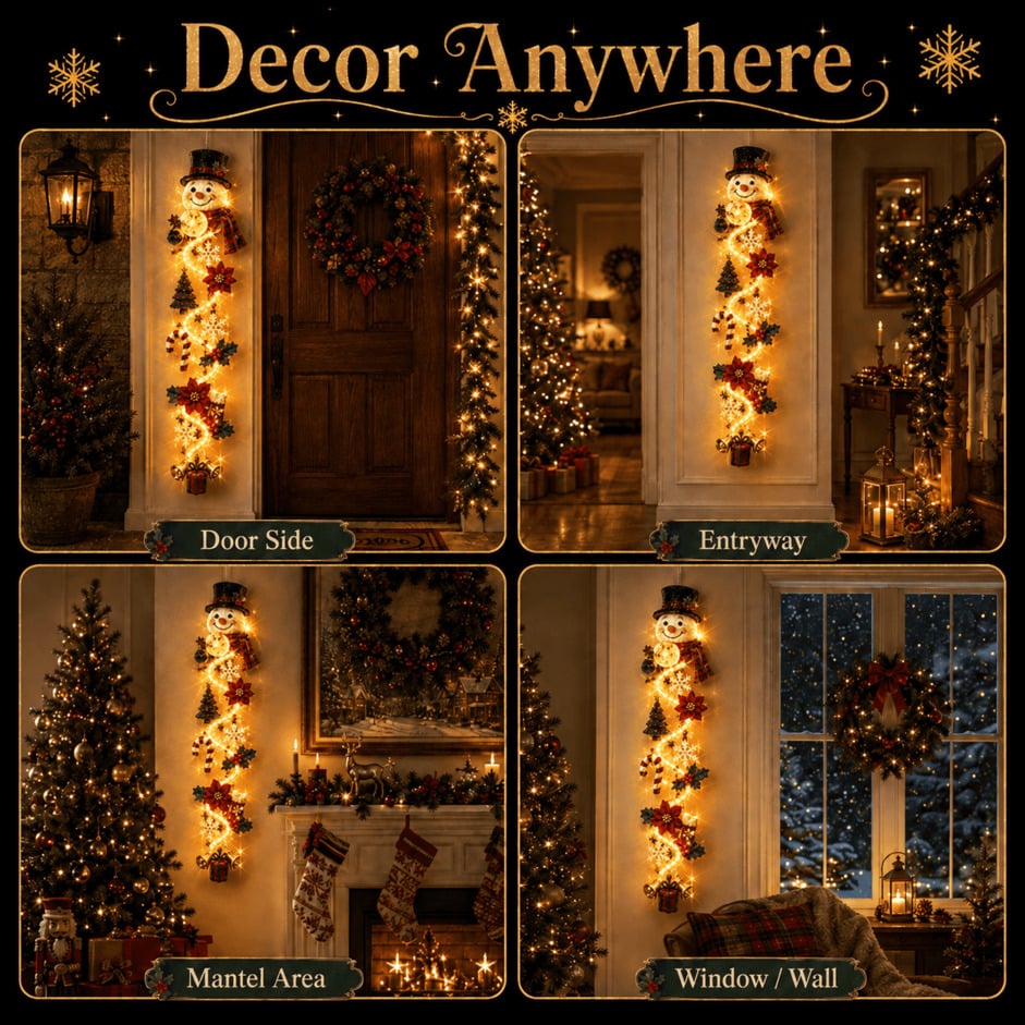 ⏳ Last Day 70% OFF – 🎄 Glowing Christmas Door Hanger