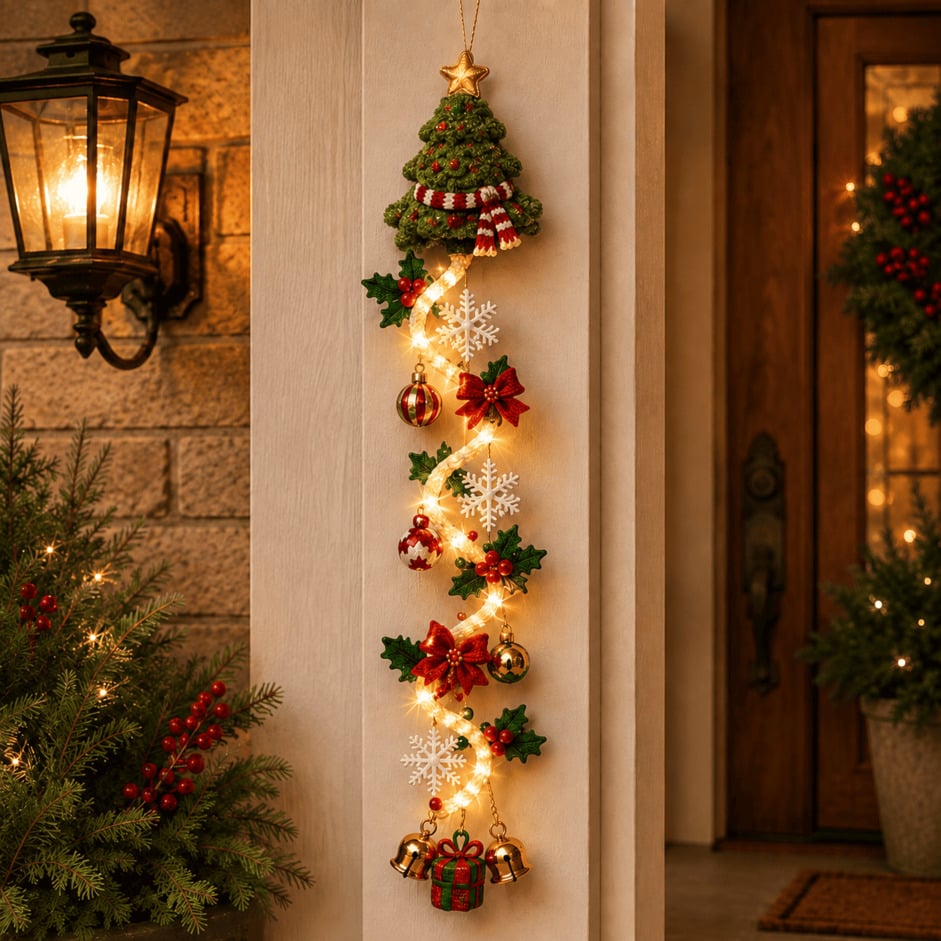 ⏳ Last Day 70% OFF – 🎄 Glowing Christmas Door Hanger