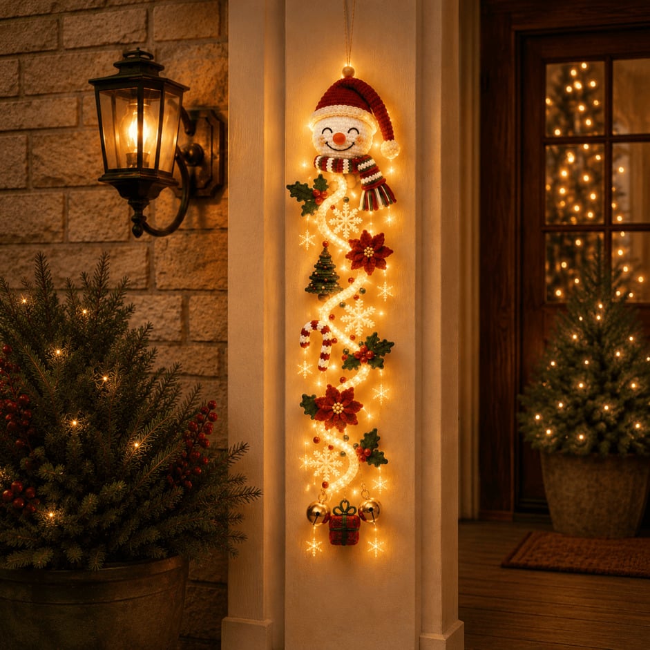 ⏳ Last Day 70% OFF – 🎄 Glowing Christmas Door Hanger