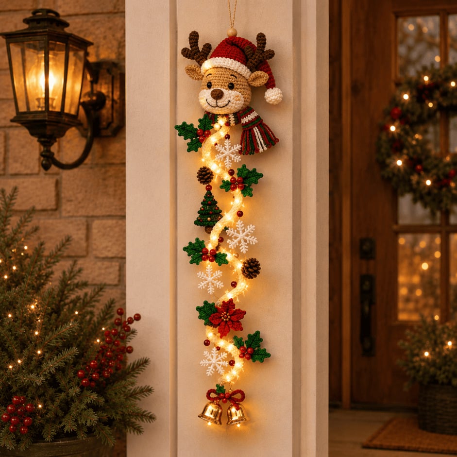 ⏳ Last Day 70% OFF – 🎄 Glowing Christmas Door Hanger