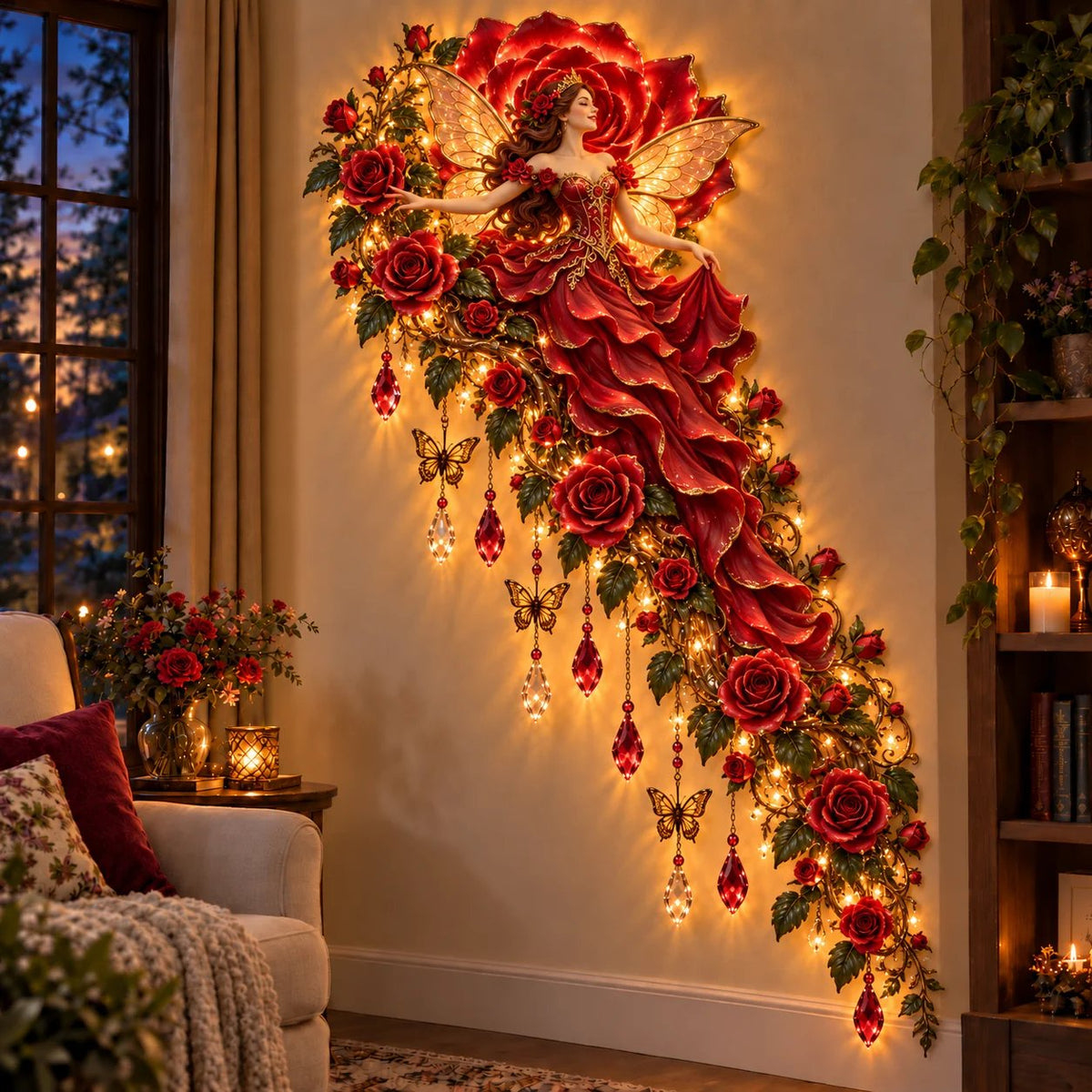 Enchanted Flower Fairy Wall Light