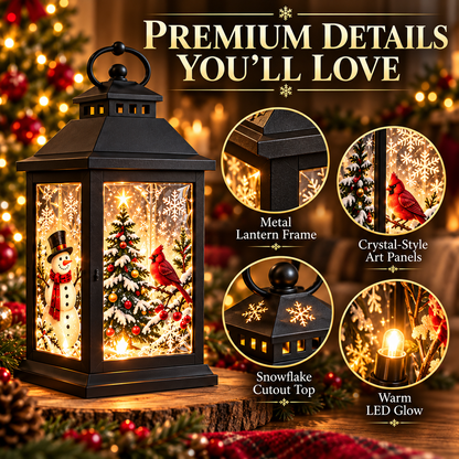 Interchangeable Crystal Lantern – Light-Up Holiday Decor
