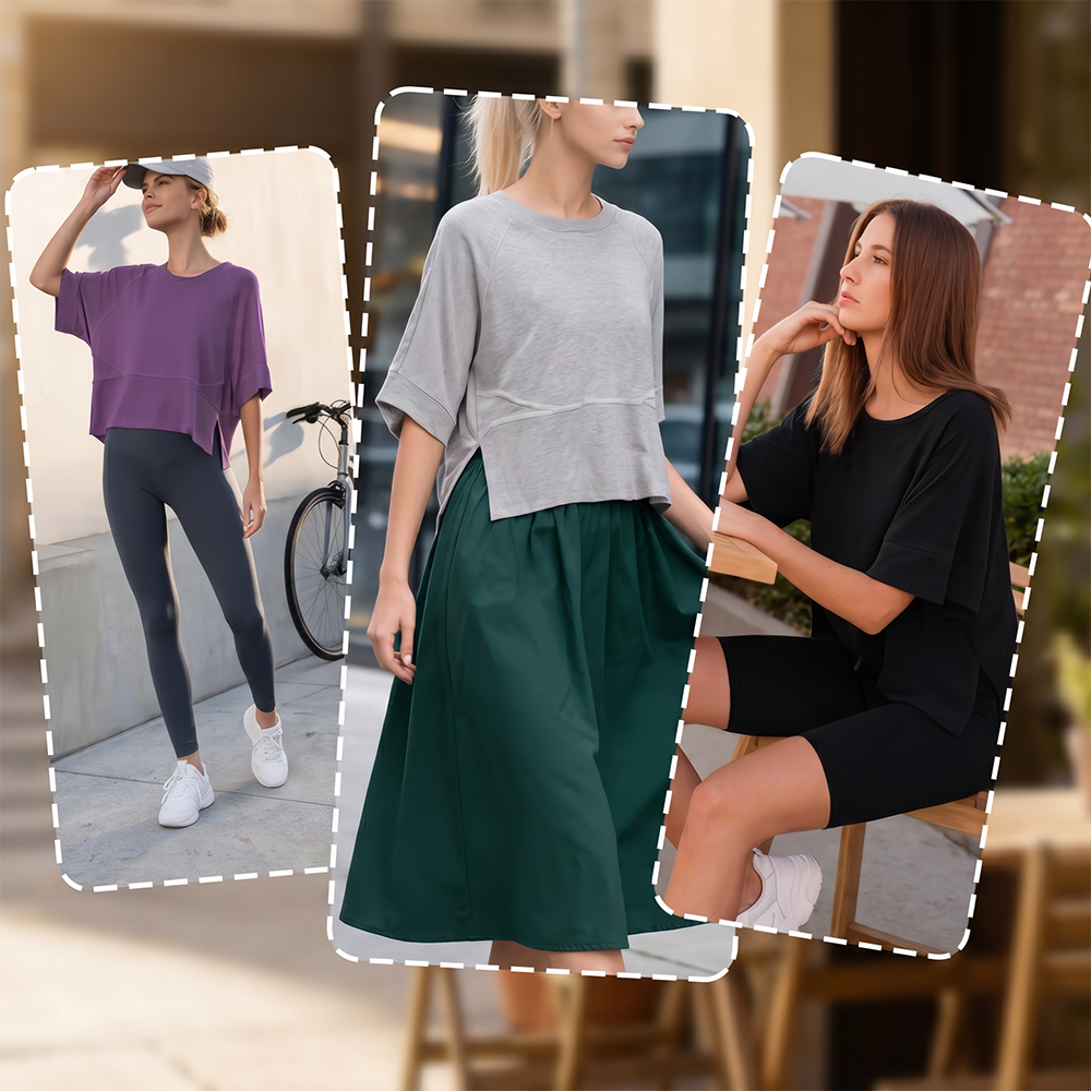 Women's solid color top styling ideas
