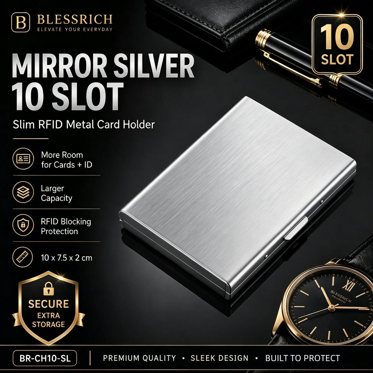 RFID Blocking Metal Card Holder