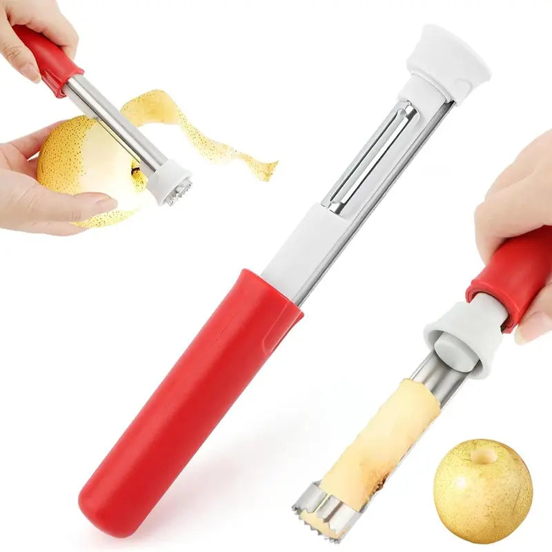 2-in-1 Stainless Steel Apple Corer & Peeler