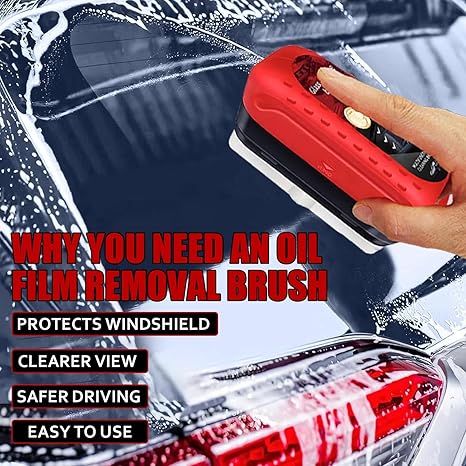 🔥✨ 50% OFF! Car Glass Oil Film Cleaner Brush — Clearer View in Rain 🌧️