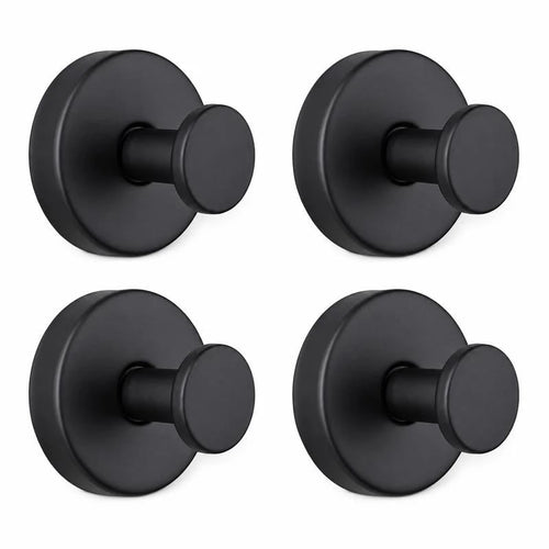 Heavy-Duty Adhesive Wall Hooks, 15 lb Capacity Waterproof No-Drill Hooks for Bathroom, Kitchen & Home Storage, 4 or 8 Pack