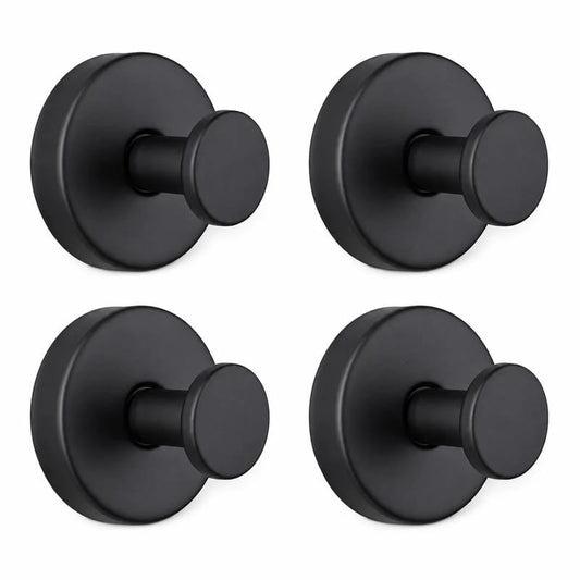 Heavy-Duty Adhesive Wall Hooks, 15 lb Capacity Waterproof No-Drill Hooks for Bathroom, Kitchen & Home Storage, 4 or 8 Pack
