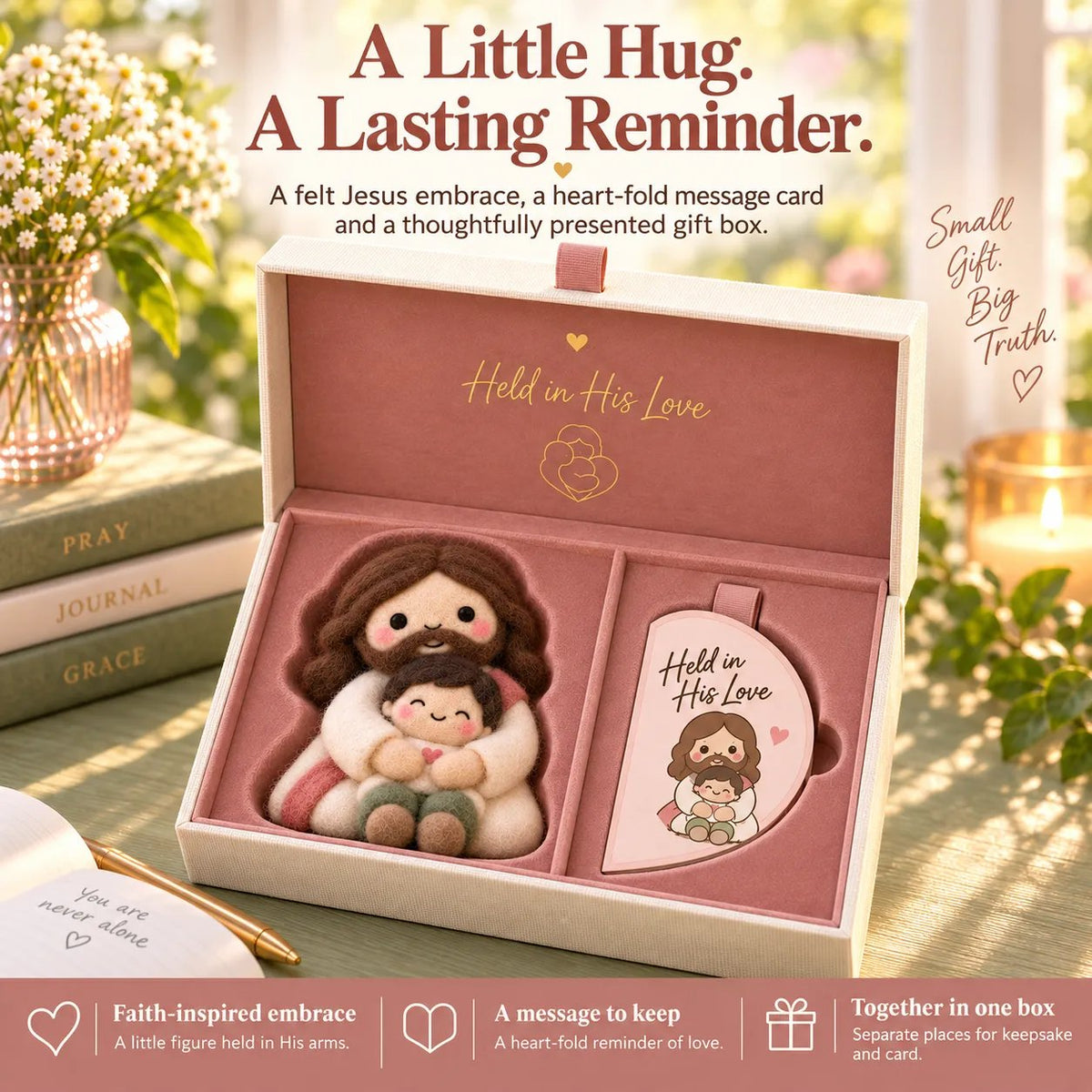Faith & Meaning | 6 Heartfelt Felt Keepsake Designs with Message Cards ✝️ (✨Buy 2 Free Shipping)