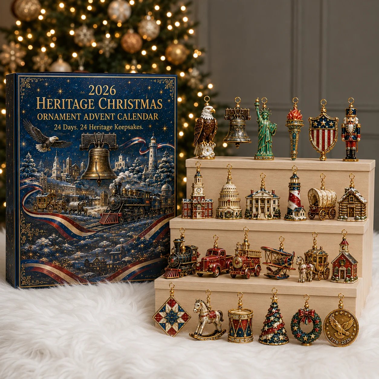 🔥Last 30pcs✨⏰ Limited anniversary edition✨50% OFF!🔥America 250th Anniversary Heritage Christmas Advent Calendar