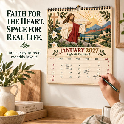 🔥 SPECIAL OFFER |✝️ 2027 Walking With Jesus Wall Calendar