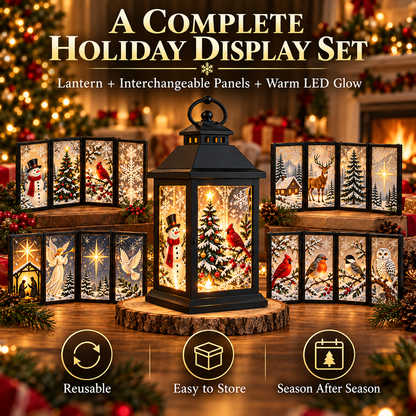 Interchangeable Crystal Lantern – Light-Up Holiday Decor