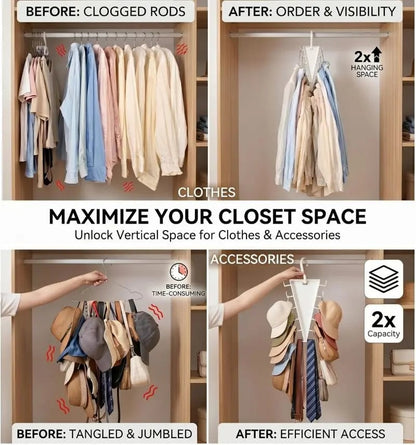⏰LAST DAY 50% OFF - V-Shaped Double-Sided Closet Organizer Hanger