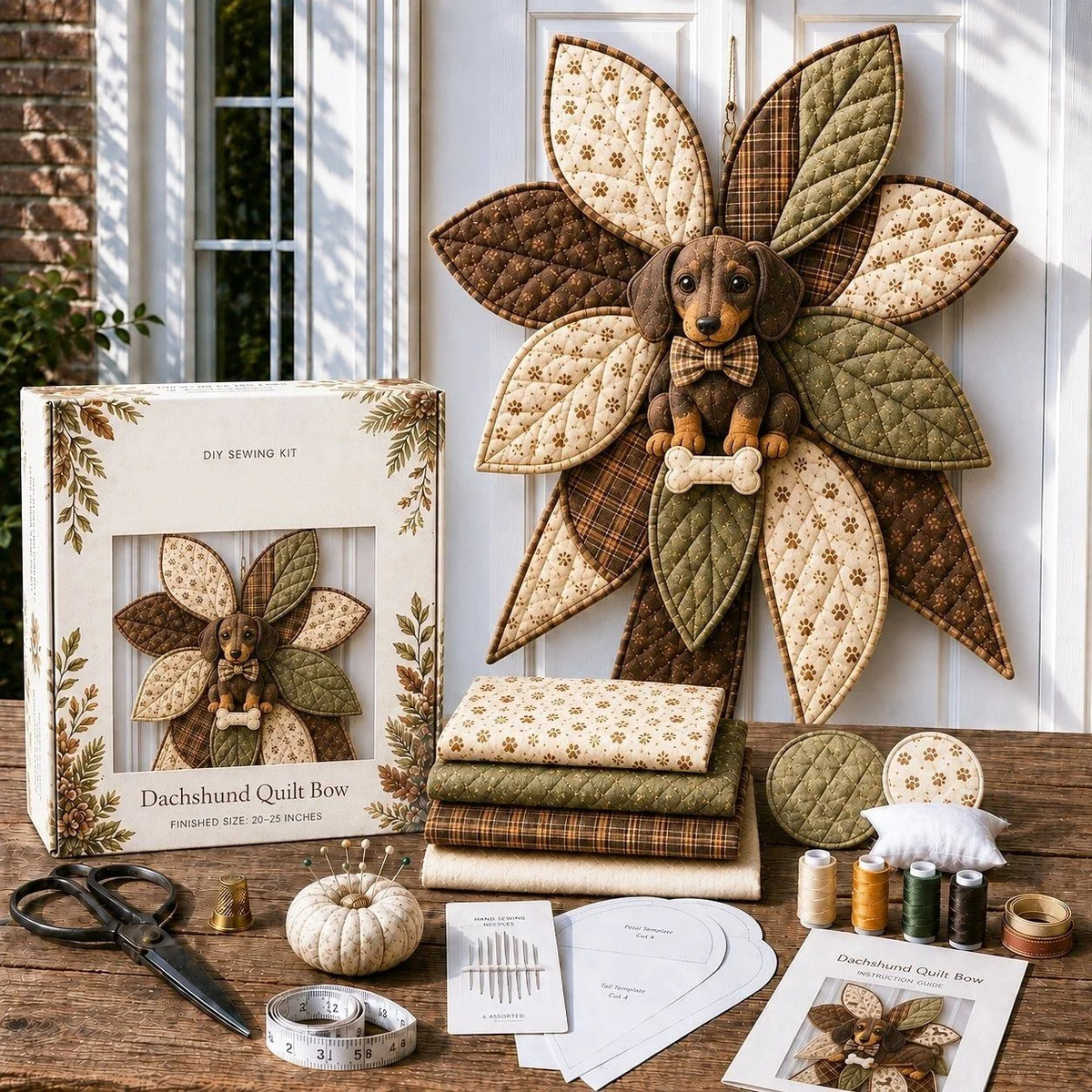 🔥LAST DAY 50% OFF - 🎀 Beginner-Friendly Oversized Quilted Bow Sewing Kit