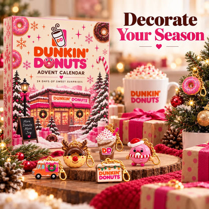Dunkin’ Donuts Advent Calendar 24-Day Christmas Countdown Gift for Dunkin’ Lovers & Donut Fans