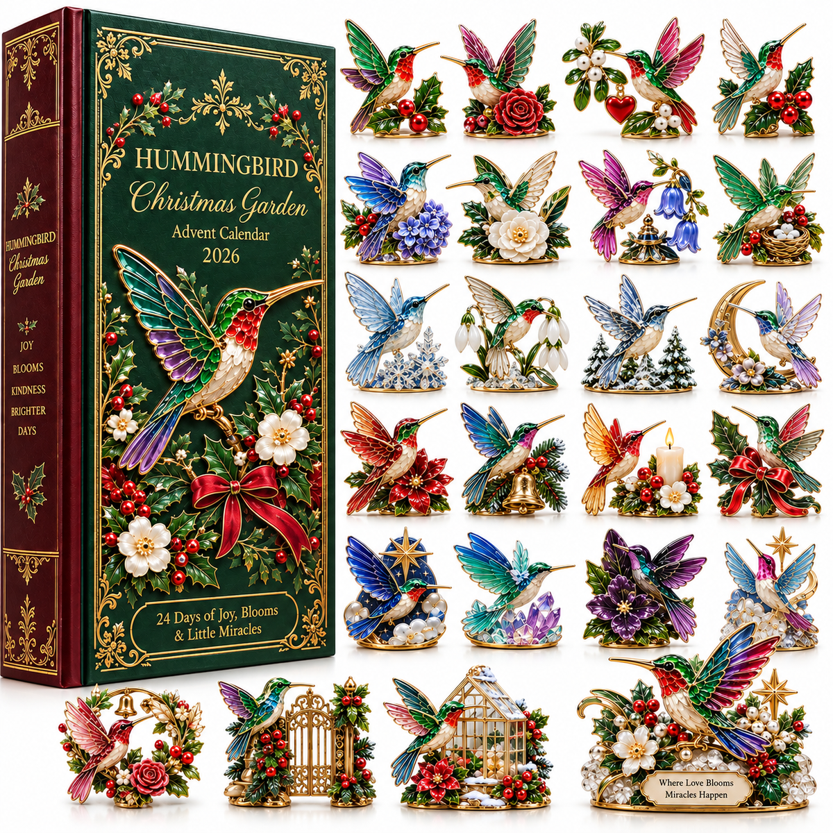 🎁24 Days of Joy in Bloom — Hummingbird Christmas Garden Advent Calendar 2026