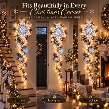 ❄️Giant Snowflake Blizzard Trail- Let the Snowstorm Glow Indoors