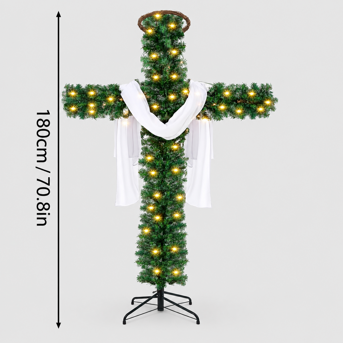 🔥 SPECIAL OFFER |🙏 Lighted Christmas Cross – Meaningful Holiday Home Decor