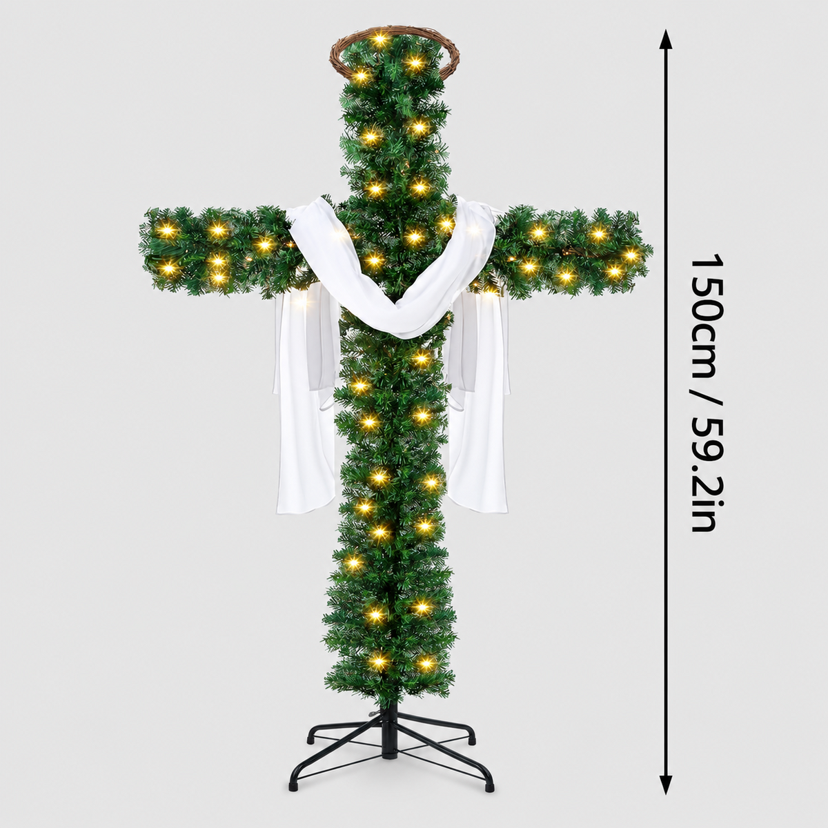 🔥 SPECIAL OFFER |🙏 Lighted Christmas Cross – Meaningful Holiday Home Decor