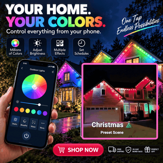 🎅 Early Christmas 49%OFF - Smart Rainbow LED Permanent Outdoor Light - Smartlight 🎁