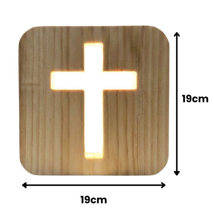 Lumen wooden cross light dimensions, 19cm by 19cm