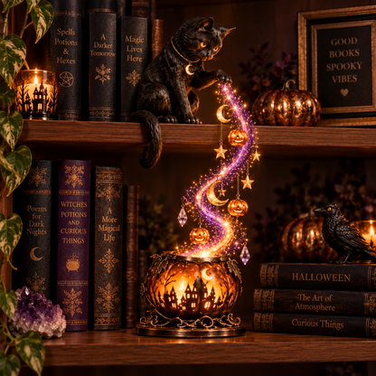 ✨Last Day 49% OFF✨ Halloween Magic Cascade Shelf Light Collectio – Enchanted Bookcase Decor