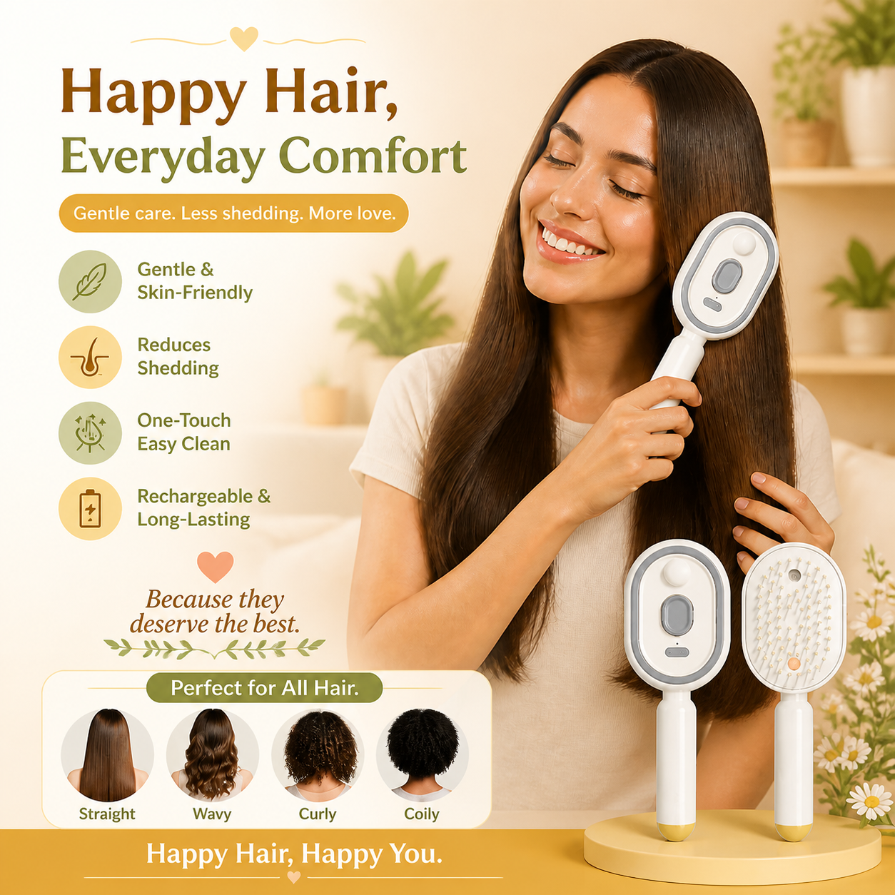 🖤2026 New Year · 50% OFF🖤Moisture Spray Hair Massage Comb