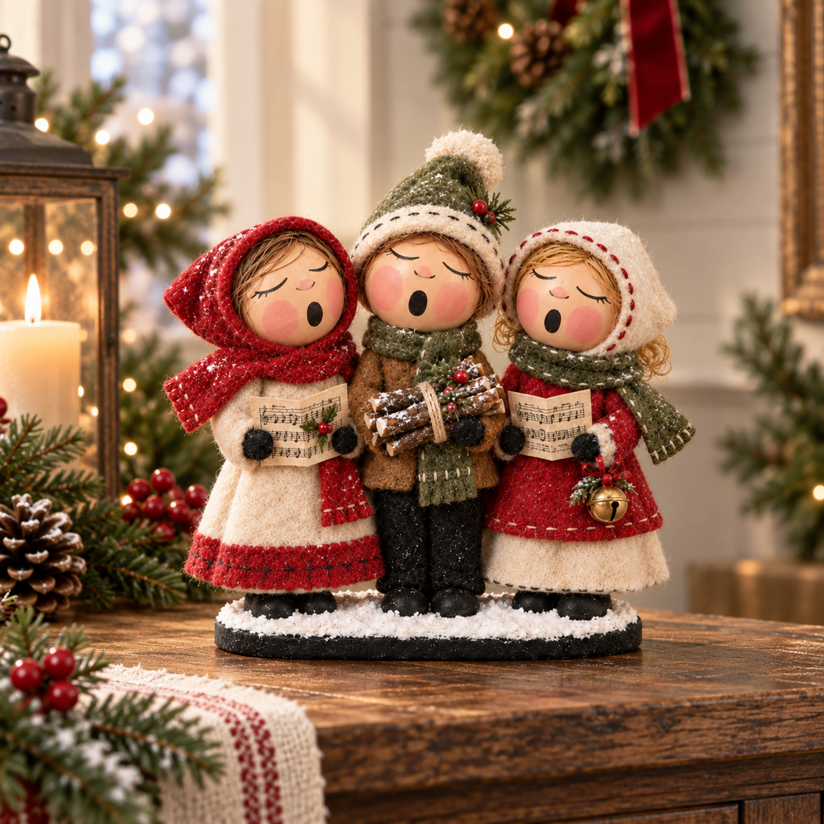 Vintage Christmas Carolers Figurine