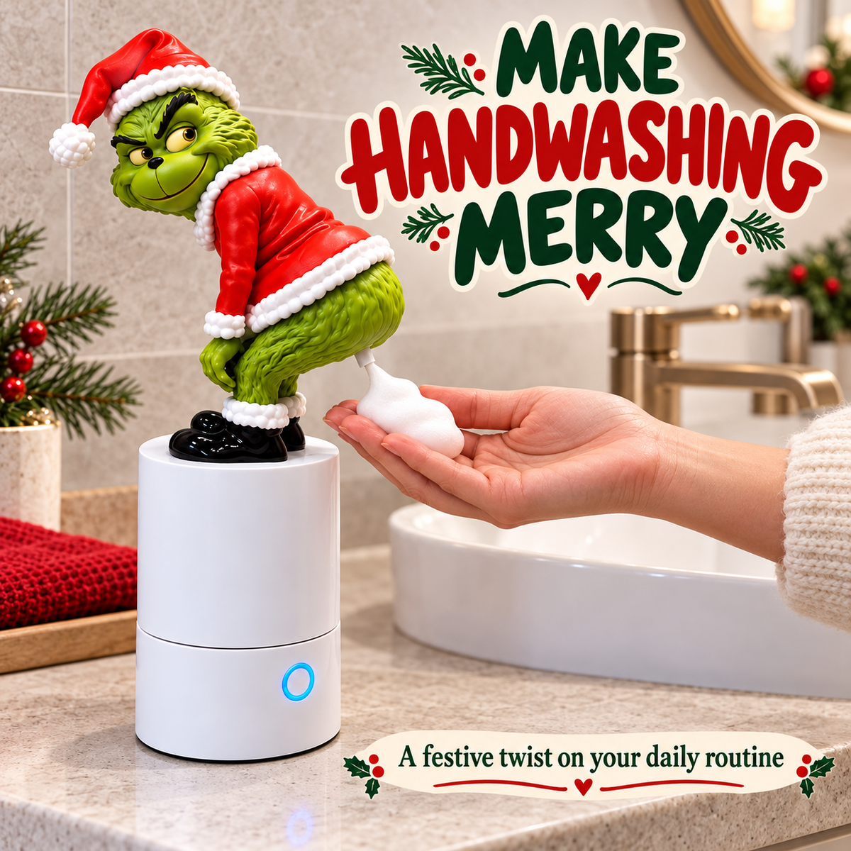 Christmas Tooting Foam Soap Dispenser – product view 4