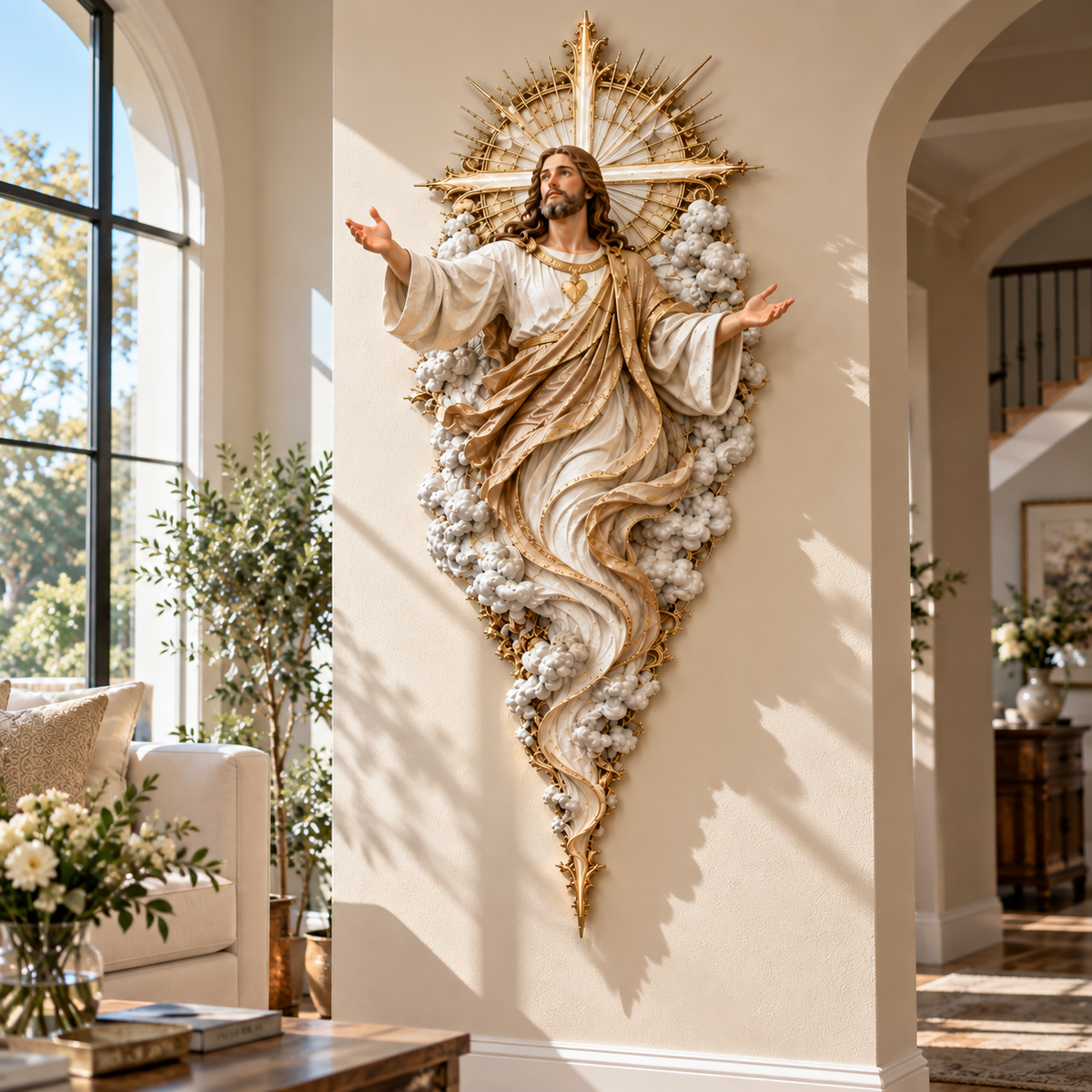 Light of the World Jesus Wall Sculpture