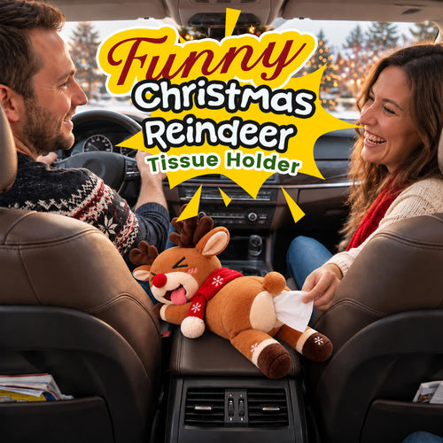 Funny Christmas Reindeer Tissue Holder – product view 1